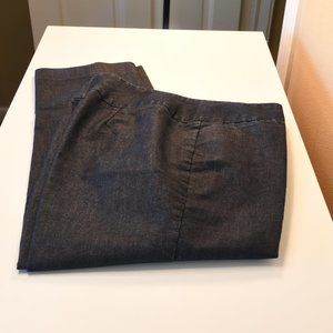 HALOGEN CROPPED dark wash JEANS size 8 flat front